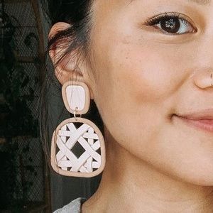 Marsh Cotta Cesca woven clay earrings